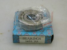 EBC Bearing 1633ZZ Ball Bearing Sheilded Both Sides 5/8"x1 3/4"x1/2" Thick