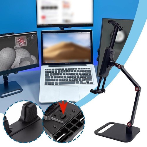 Portable Monitor Stand up to 18" Adjustable 360° Swivel Bracket N0G7 B1X0 B7W2 - Afbeelding 3 van 15
