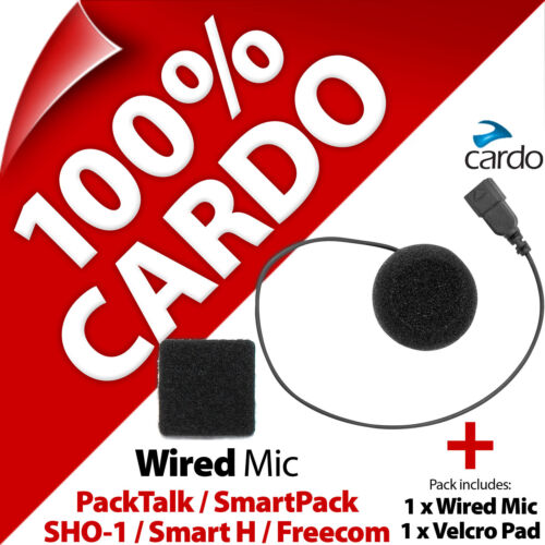 Cardo Wired (Corded) Microphone Replacement Mic PackTalk SmartPack SHO-1 Freecom
