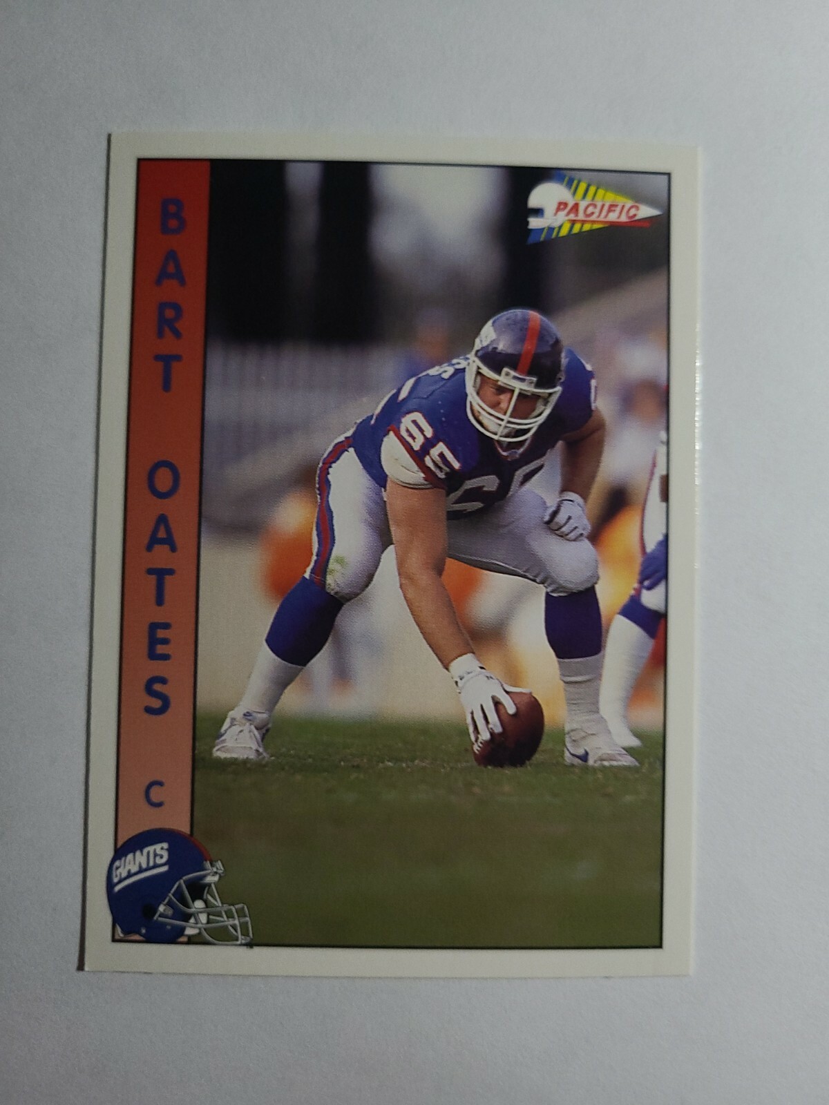 BART OATES 1992 PACIFIC FOOTBALL CARD # 218 D4756