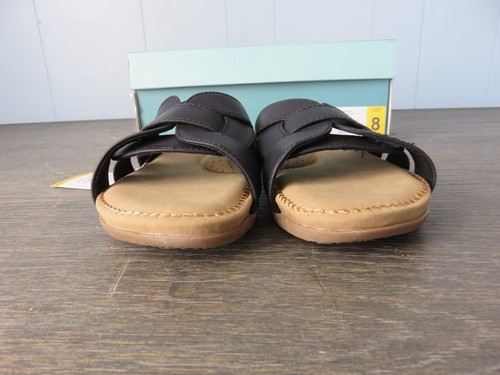 CLIFFS BY WHITE MOUNTAIN Womens 8 Fredie Slide Sandals Black - Picture 4 of 12