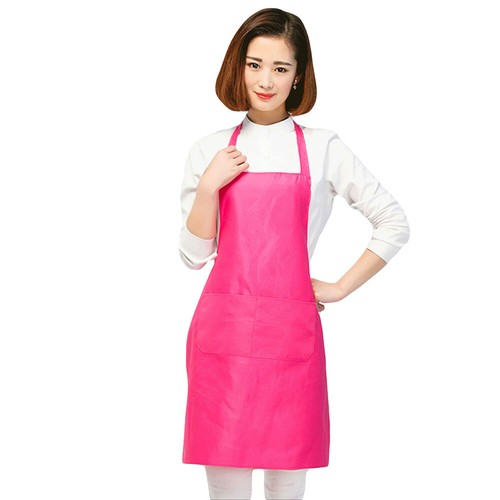 Solid Color Apron Kitchen Restaurant Waterproof Oil-proof Apron Reusable Durable - Picture 9 of 15