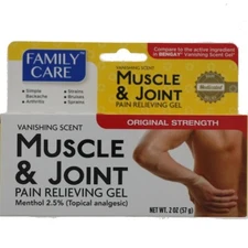 24 Family Care Muscle & Joint Pain Relief Gel - Vanishing Scent 2oz Fast Acting
