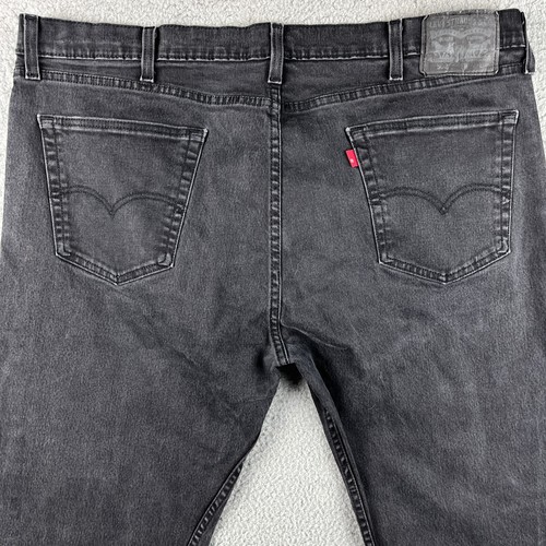 Levis 502 Jeans Herren 42x32 Schwarz Straight Leg Mid Rise Denim Stretch - Bild 10 von 13