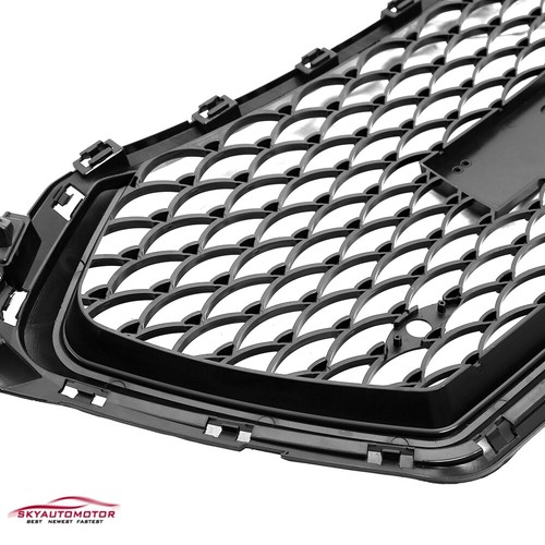 Fits Hyundai Elantra 2017 2018 Honeycomb Style Front Upper Grille Gloss Black - Picture 6 of 10