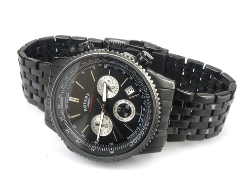 Rotary GB03778/04 Mens Black Aquaspeed Watch - 100m - Picture 4 of 7