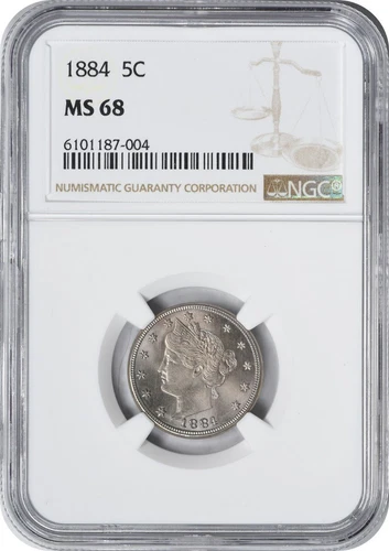 1884 Liberty Nickel MS68 NGC