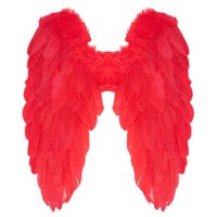 FlüGel Amor 50Cm X 50Cm Rot FederflüGel AmorflüGel KostüM Fasching Karneval