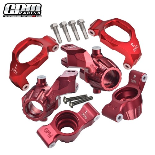 GPM Alu 7075 Front C-Hubs & Steering Blocks & Rear Stub Axle Carriers Set Maxx - Picture 4 of 10