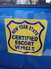 All Color Reflective pilot car New York State Magnetic Set 2 Signs 