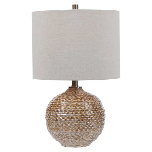Uttermost 28343-1 Lagos 22" Tall Vase Table Lamp - Aged Taupe - Picture 1 of 6