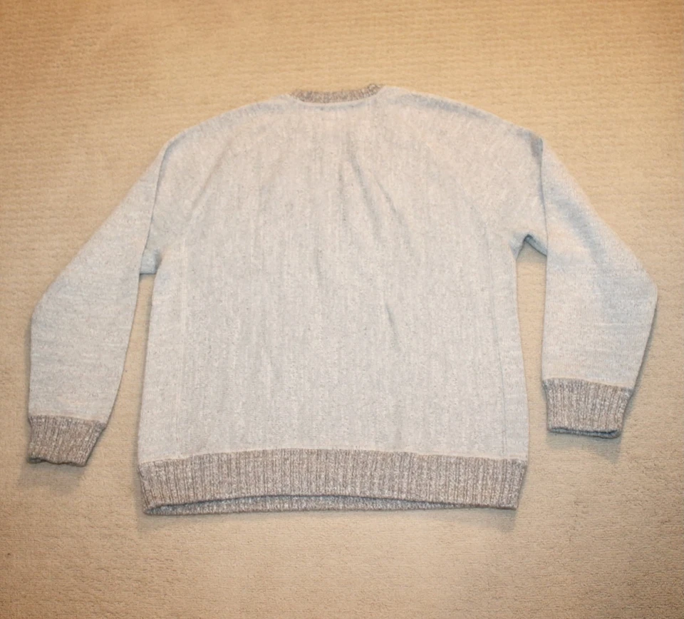 Suéter Ralph Lauren RRL Gris Jaspeado Algodón Pesado Cuello Redondo XXL Foto 3 de 3