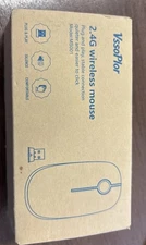 Slim Portable Computer Mouse Black and Gold MS001, Vssoplor 2.4G