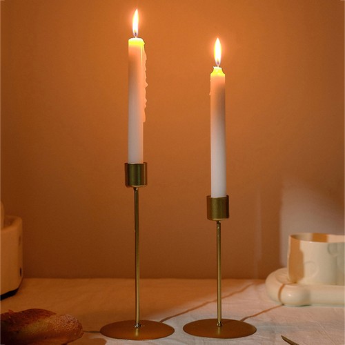 Table Decoration Candle Cup Candle Holders Candlestick Candle Stand Luxury Iron☋ - Zdjęcie 10 z 23