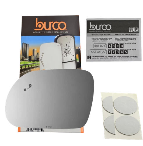 Fits 20-23 Soul Left Driver Mirror Glass Lens w/Blind Spot Icon w/out Holder