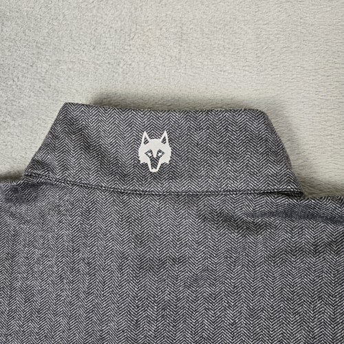 Greyson Pullover Mens XL Gray Tate 1/4 Zip Herringbone Golf Stretch Farmington - Picture 7 of 11