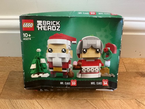 Lego Brickheadz Mr & Mrs Claus Christmas Set 40274 New & Sealed (damaged box)
