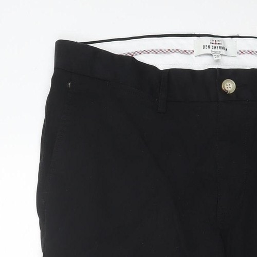 Ben Sherman Men's Black Chino Slim Fit Trousers W33 L32 - Picture 9 of 12