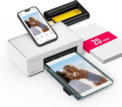 Liene Amber M100 4x6'' Photo Printer Wi-Fi Picture Printer 20 Sheets, Full-Color