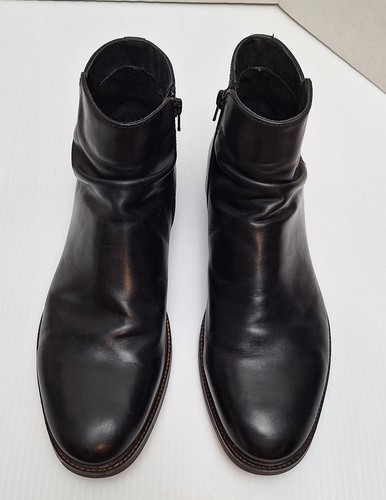 Botines Alfani Arlen de cuero negro con cremallera lateral para hombre talla 11 medianos - Imagen 5 de 8
