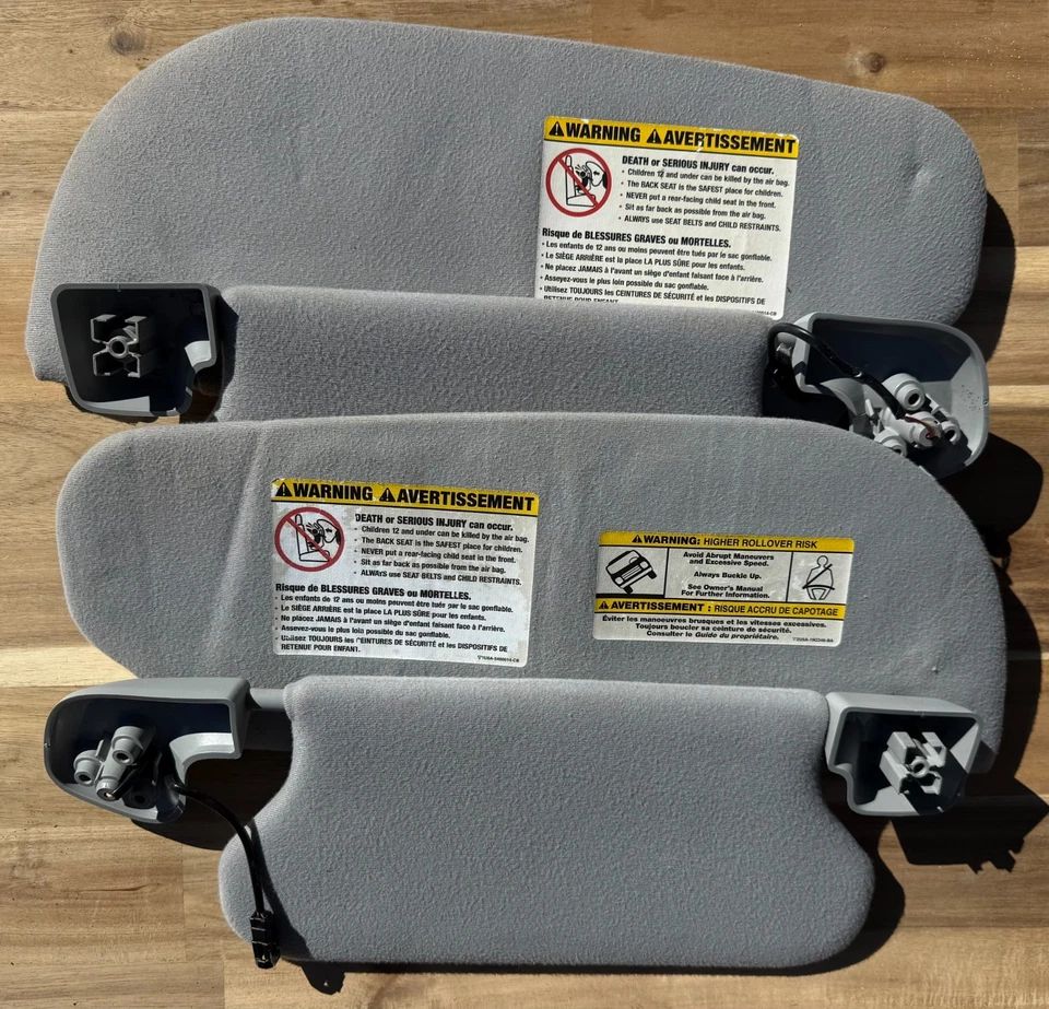 Parasoles laterales Ford Expedition Navigator 2007-2014 grises para conductor y pasajero OEM Foto 4 de 4