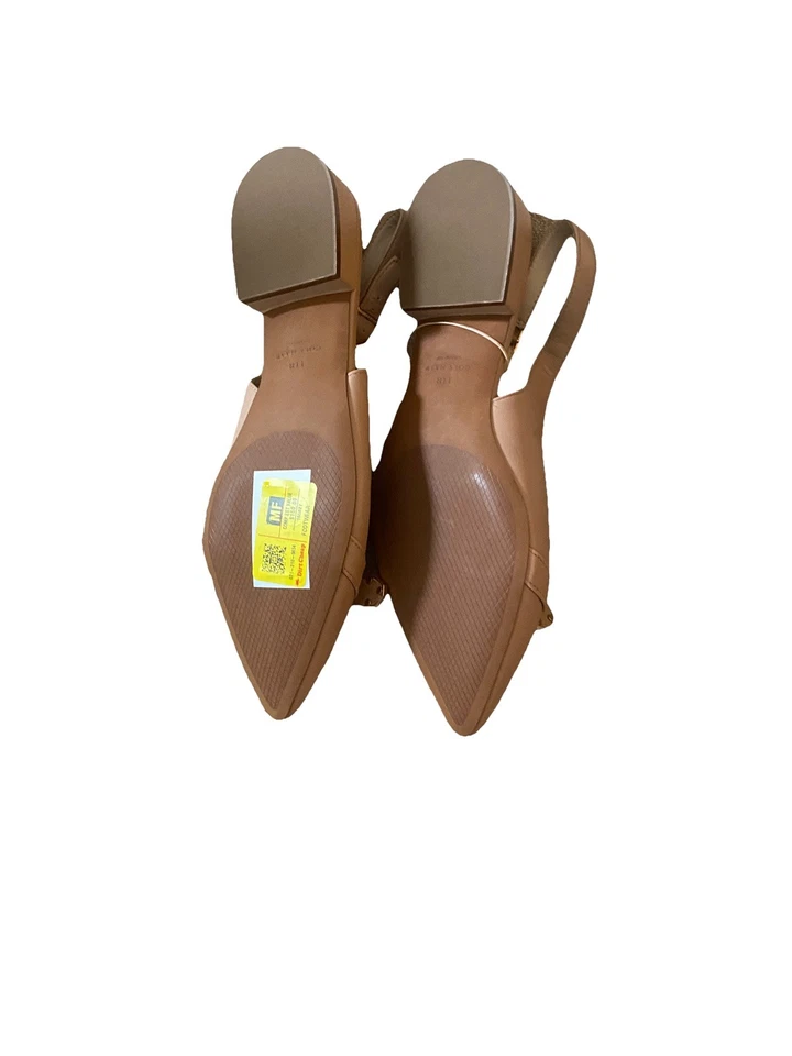 Blush COLE HAAN tamanho 11B feminino alça de tornozelo sem salto arco e detalhe dourado - Imagem 4 de 4