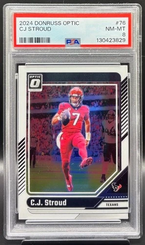 2024 Panini Donruss Optic #76 C.J. Stroud Graded PSA 8 NM-MT Houston Texans