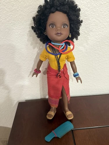 Hearts for Hearts girl 14" Dolls Africa, Ethiopia Rahel black hair brown eyes *