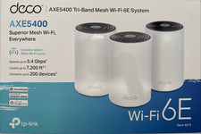 TP-LINK | Deco XE75 AXE5400 | Three (3) Pack | Wi-Fi 6E Router Mesh System