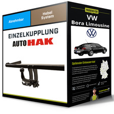 Abnehmbare Anhängerkupplung für VW Bora Limousine 98- Typ 1J2 Auto Hak NEU