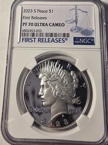 2023-S PEACE PROOF SILVER DOLLAR NGC PF-70 FIRST RELEASES-SHIPS FAST