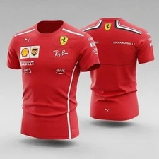 New Ferrari F1 Team T-Shirt 2025 - Scuderia Racing Short Sleeve Lot T-Shirt 3d