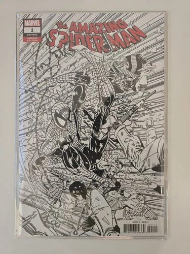 Amazing Spider-Man #1 Ryan Ottley, Larsen 1:2000 Remastered B&W Variant 2018 NM