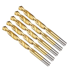 METALLIXITY Drill Bit 5/16 5Pcs, 4241 High-Speed Steel Straight Shank Titaniu...