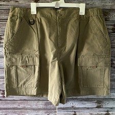 Columbia Men's Cargo Shorts Size XXL Light Brown Pockets Logo Stretch Waist
