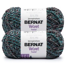 Velvet Twist Alluring Peacock Yarn - 2 Pack of 300g/10.5 oz - 100 Polyester ...