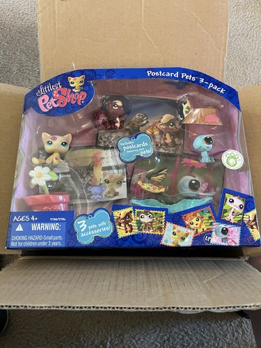 Littlest Pet Shop Postkarte Haustiere - 3er Pack #1231 Katze 1232 Libelle 1233 Eichhörnchen