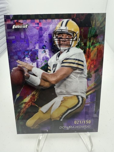 2024 Topps Finest - Common Don Majkowski #27 Purple Checkerboard Refractor /150