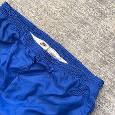Vintage 90s Nike Nylon Track Pants Blue with Ankle Zips