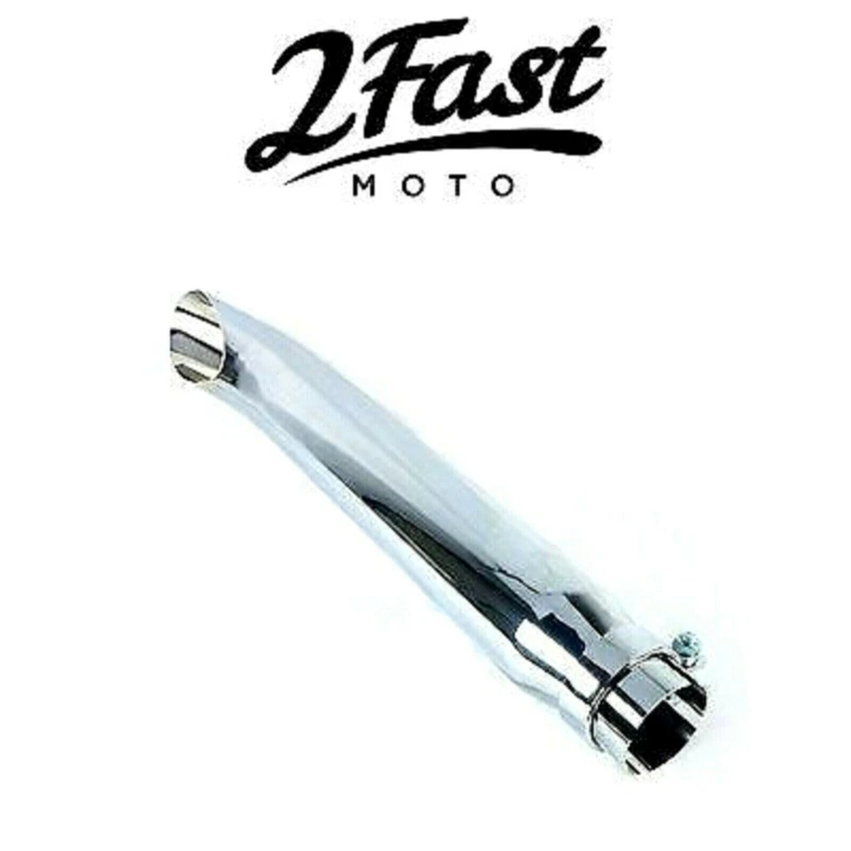 2FastMoto 19" Cromo Turnout Silenciador Personalizado Café Racer Chopper Cruiser 80-62620 Foto 3 de 4