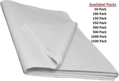 KAPCO White Acid Free Tissue Paper Sheets Wrapping Tissue Paper 500 x 750mm (20x30'')