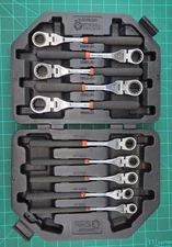 Matco Tools SRFM102PA 10 Piece Ratcheting Flex Head SPLINE Wrench Set 8MM-19MM