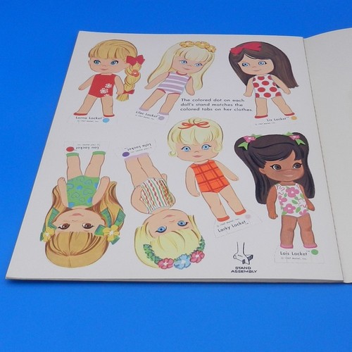 Vintage Liddle Kiddles PAPER DOLLS LOCKETS Book Whitman Mattel 1967 *WOW UNCUT* - Picture 12 of 12