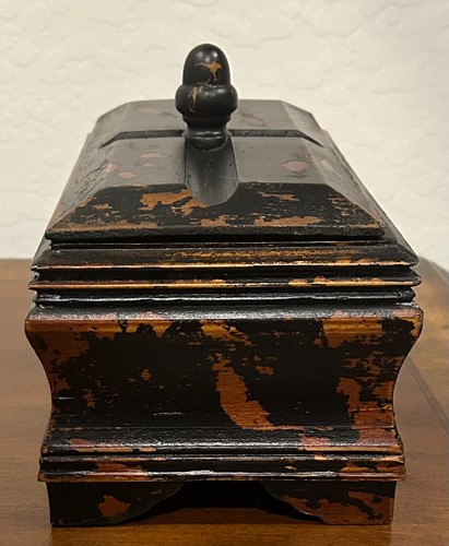 Distressed Look Home Decor Rectangular Storage Box With Lid - Picture 3 of 7