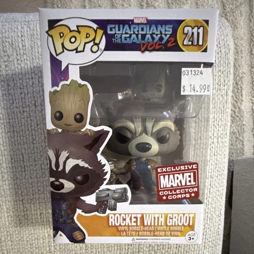 Funko Pop! Vinyl: Rocket with Groot Marvel Collector Corps Exclusive #211