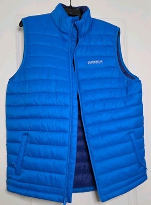 Mens Magellan Winter Vest Size M Royal Blue Full Zip Pockets