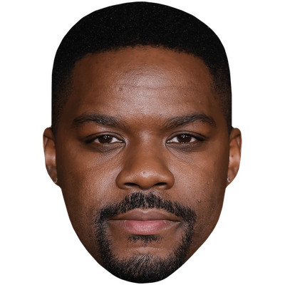 Jovan Adepo (Spitzbart) Promi Maske, flaches Kartengesicht, Kostüm Maske