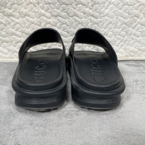 GUCCI Interlocking G Slide Sandals Black Platform Made in Italy Size 8 (26cm) - Picture 5 of 10