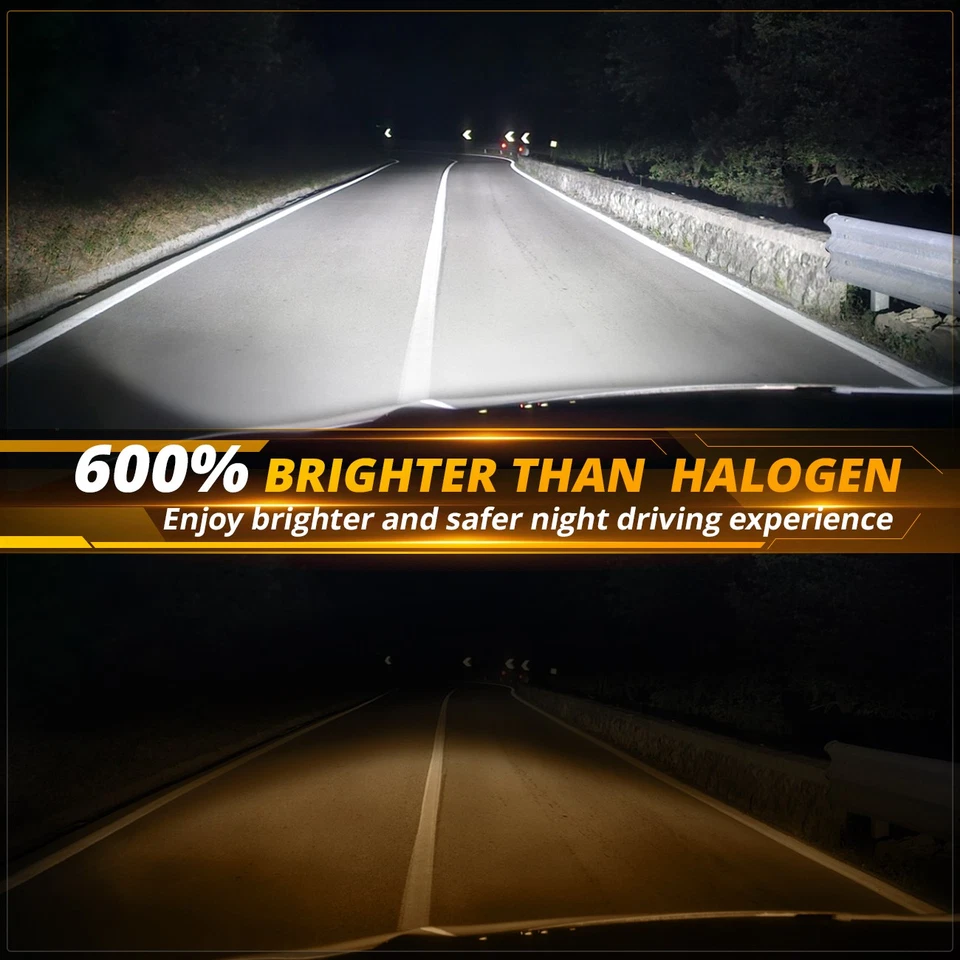 AUXBEAM Fanless LED Headlight High Low Fog Light 6500K For Subaru WRX 2015-2025 - Image 2 of 4