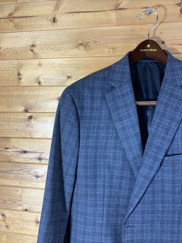 Michael Kors Men's 44R Gray Windowpane Plaid 2 Button Blazer Jacket Sport Coat - Picture 2 of 15